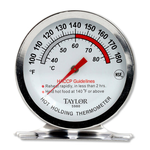 5980N Taylor Precision Hot holding thermometer, 100°/180°F and 38°/84°C, HACCP guidelines