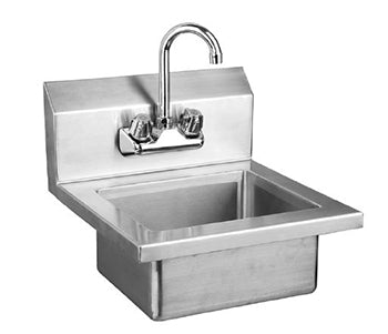 E-HS-15FB Enhanced Hand Sink, 15-3/4"W, Wall Mount, Faucet Included