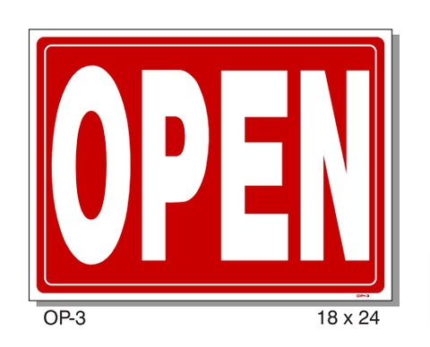 OP-3 T&J Sign Open/Closed Sign