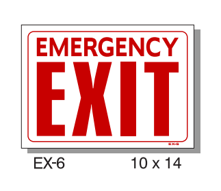 Ex-6 T&J Emergency Exit Sign