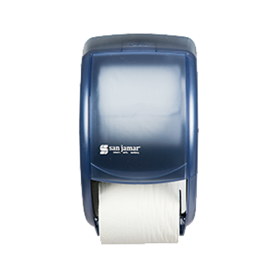 R3500TBL San Jamar Artic Blue Duett Classic Single Roll Toilet Tissue Dispenser