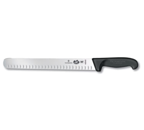 5.4723.30-X5  Victorinox 12" Granton Edge Slicing/Carving Knife w/ Black Fibrox Handle