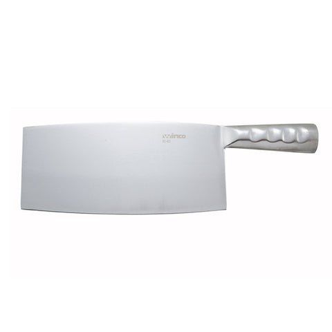 KC-401 Winco Chinese Cleaver, Steel Hdl, 8-1/4" x 4"W Blade