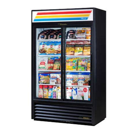 GDM-41SL-HC-LD True Two-Section, Slim Line Refrigerated Merchandiser - Each