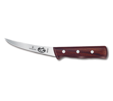 5.6606.12  Victorinox 5" Narrow Semi-Stiff Curved Boning Knife w/ Rosewood Handle