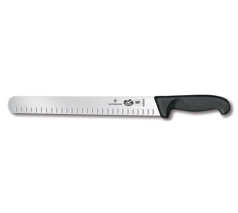5.4723.36  Victorinox 14" Slicing Knife w/ Granton Edge & Black Fibrox Handle
