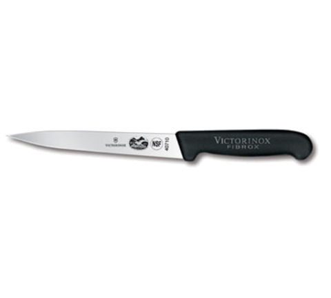 5.3703.18  Victorinox 7" Stiff Blade Fillet Knife w/ Black Fibrox Handle