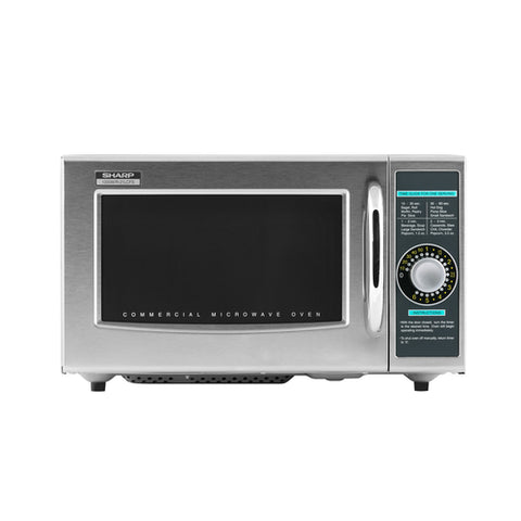 R-21LCFS Sharp 1000W Medium-Duty  Commercial Microwave w/ Dial