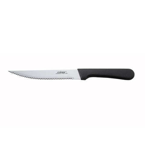 K-60P Winco Steak Knife, 5" Blade, Pointed Tip, Plastic Handle
