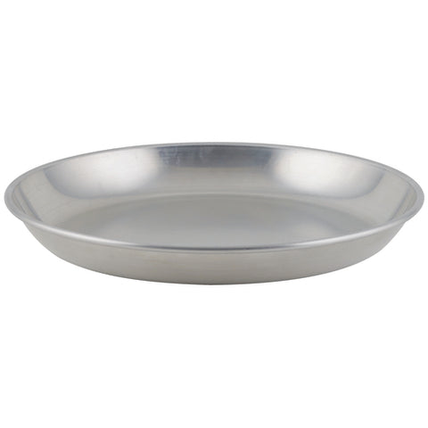 ASFT-14 Winco 120 Oz. Round Brushed Aluminum Seafood Platter Tray
