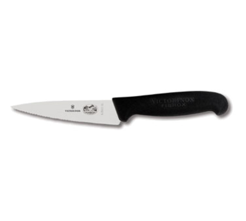 5.2033.12-X1  Victorinox 5" Serrated Chef Knife w/ Black Fibrox Handle