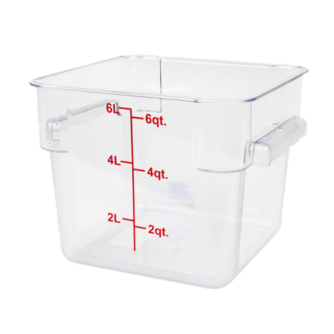 PLSFT006PC Thunder Group 6 Qt. Clear Square Food Storage Container