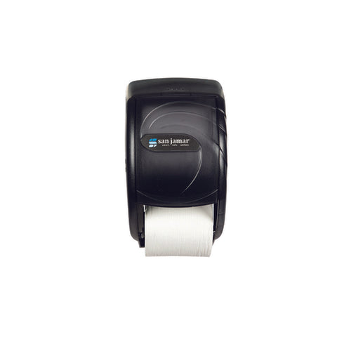 R3590TBK San Jamar Black Pearl Duett Oceans Single Roll Toilet Tissue Dispenser