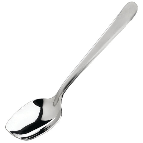 SPS-S8 Winco 8" Stainless Steel Slanted Solid Plating Spoon