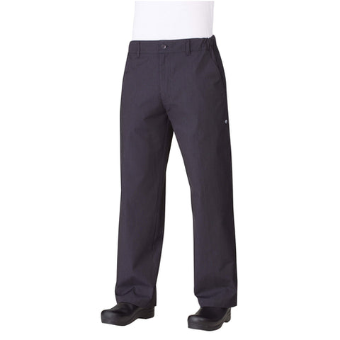 PSERBLKM Chef Works Men's Slimmer Fit Professional Series Chef Pants