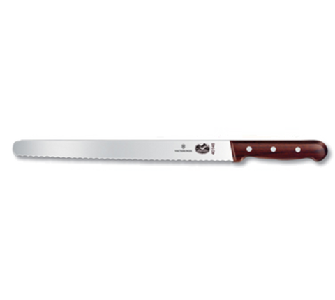 5.4230.30  Victorinox 12" Serrated Edge Slicing/Carving Knife w/ Rosewood Handle