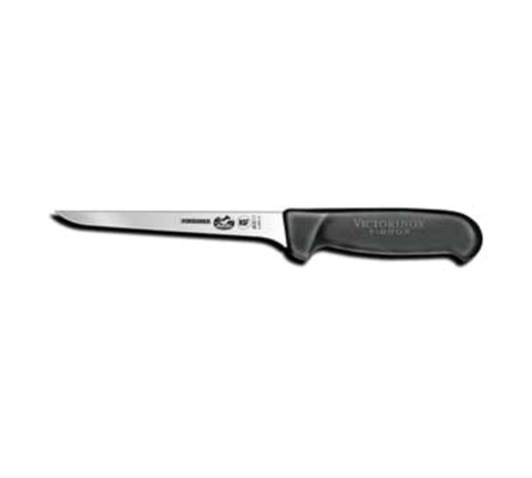 5.6403.15-X4  Victorinox 6" Stiff Narrow Boning Knife w/ Black Fibrox Handle