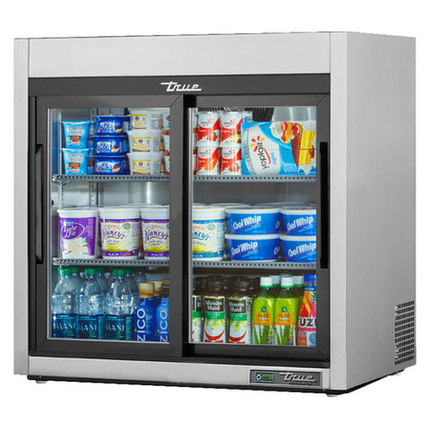 TSD-09G-HC-LD True (2) Glass Sliding Doors, Countertop Refrigerated Merchandiser - Each