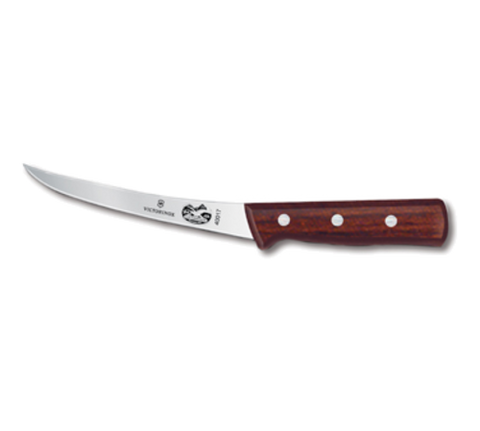 5.6606.15  Victorinox 6" Narrow Semi-Stiff Curved Boning Knife w/ Rosewood Handle