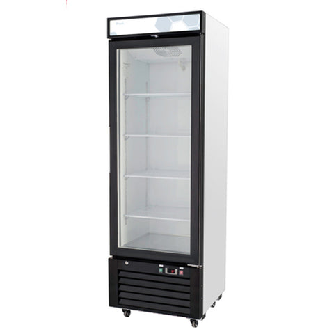 C-12RM-HC Migali 24.25" White 1-Section Glass Door Refrigerator Merchandiser w/ Swing Door