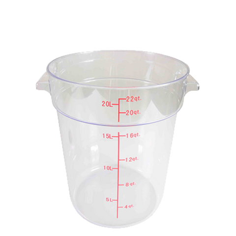 PLRFT322PC Thunder Group 22 Qt. Clear Round Food Storage Container