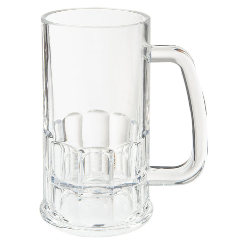 G.E.T. Enterprises 00084-1-SAN-CL Clear 12 oz. SAN Plastic Beer Mug with Handle