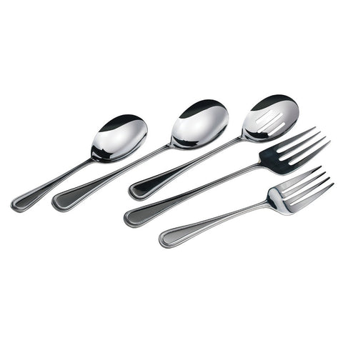 Winco 0030-23 Shangarila Solid Serving Spoon, 18/8 Extra Heavyweight