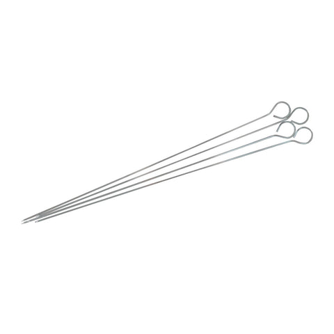Chef Master 02002YA Mr. Bar-B-Q Chrome Skewers, 15-Inch, Set of 4