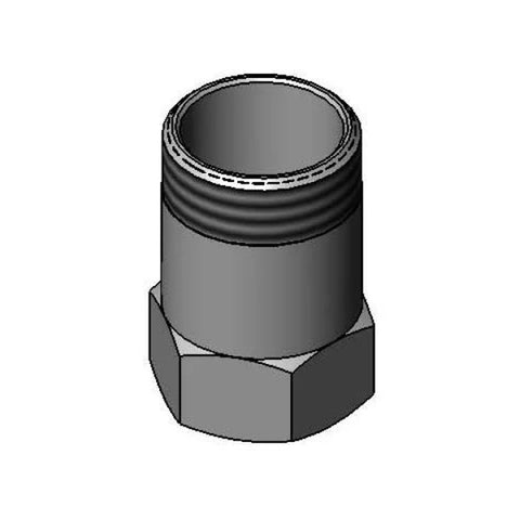 T&S Brass 054X Swivel Outlet Adapter, 3/8" NPT Female Inlet