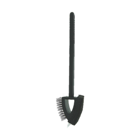 Chef Master 06015SSY Mr. Bar-B-Q Dual Grill Brush with 18" Long Handle and Stainless Steel Bristles