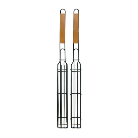 Chef Master 06075Y Mr. Bar-B-Q Kabob Basket Single Non-Stick, 2-Pack