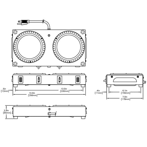 Bunn WX2 06310.0004 Double Burner Side-by-Side Coffee Warmer, 120V