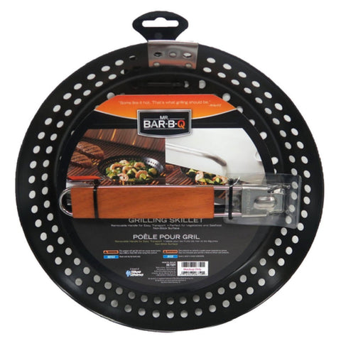 Chef Master 06750Y Mr. Bar-B-Q Non-Stick Grilling Skillet with Removable Wooden Handle
