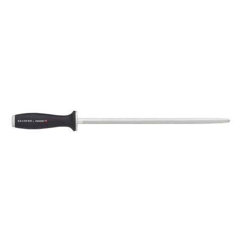 ZWILLING J.A. Henckels 1002195 Kramer 12" Double-Cut Honing Steel with Black Plastic Handle