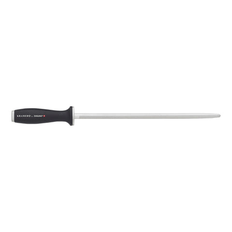 ZWILLING J.A. Henckels 1002195 Kramer 12" Double-Cut Honing Steel with Black Plastic Handle