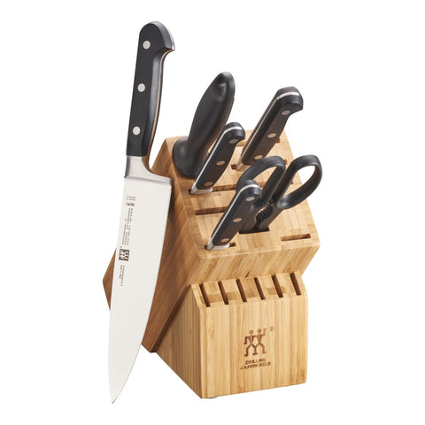 ZWILLING Professional S 7-Piece Knife Block Set (35666-000) with Natural Bamboo Block