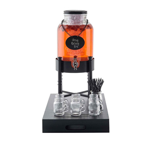 TableCraft Products 10090 Industrial Collection Glass Beverage Dispenser, 2 Gallon