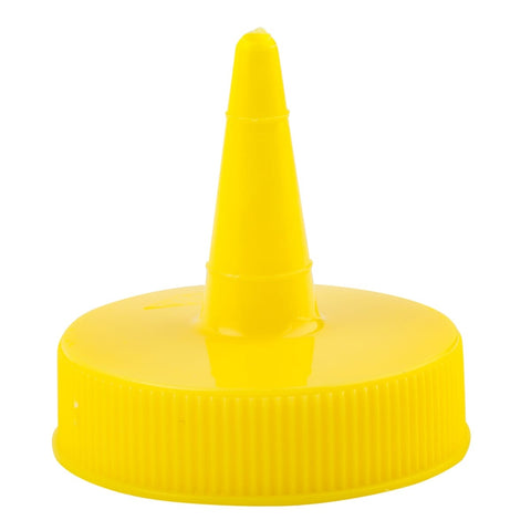 Tablecraft Products 100TM Yellow 38 mm Cone Squeeze Bottle Top