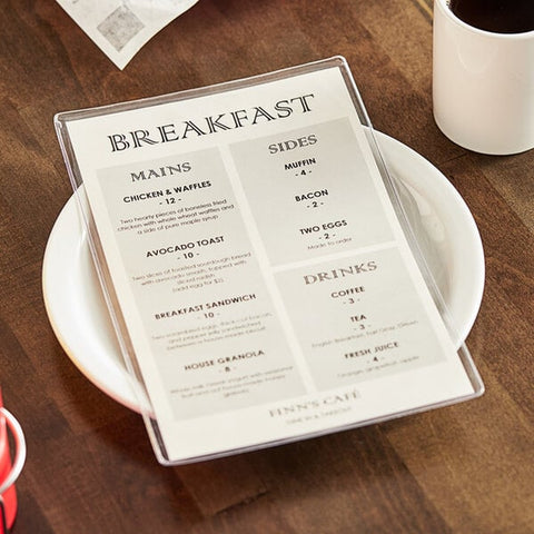 H. Risch, Inc. 100 8.5X11 Single Panel Two View Clear Heat-Sealed Menu Cover, 8-1/2" x 11" (Case of 48)
