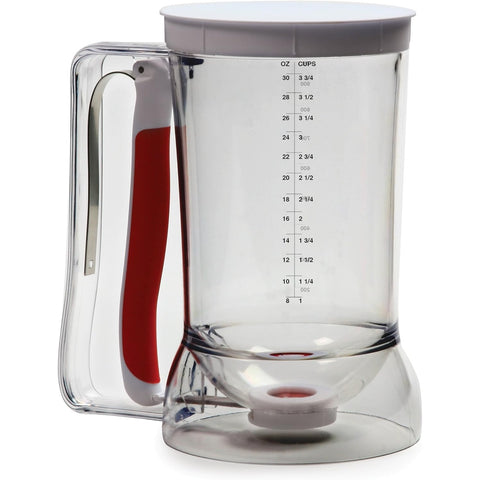 Norpro 1013 Batter Dispenser - 4-Cup Clear/Red