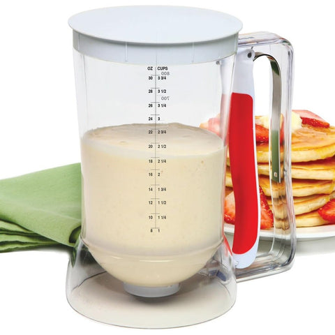 Norpro 1013 Batter Dispenser - 4-Cup Clear/Red