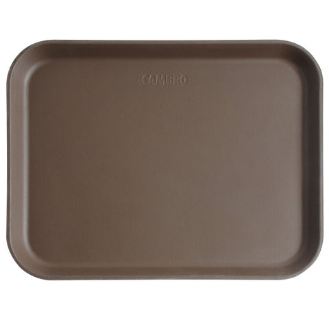 Cambro 1014CT138 Camtread 10" x 14" Tavern Tan Non-Skid Rectangular Serving Tray