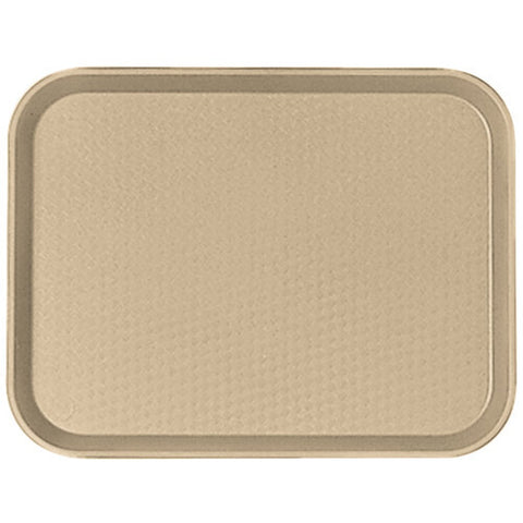 Cambro 1014FF104 10" x 14" Desert Tan Polypropylene Fast Food Tray