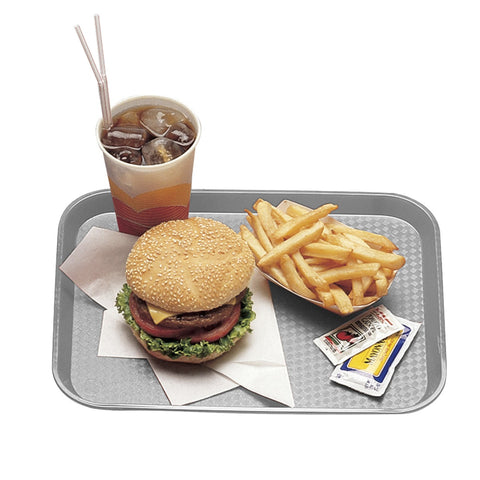 Cambro 1014FF107 Pearl Gray Polypropylene Fast Food Tray, 13 9/16" x 10 7/16"