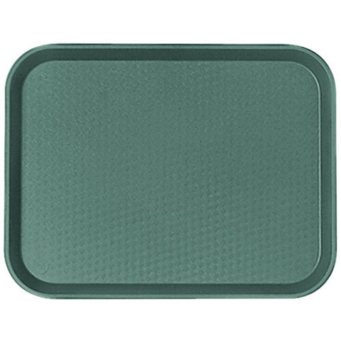 Cambro 1014FF119 10" x 14" Sherwood Green Polypropylene Fast Food Tray