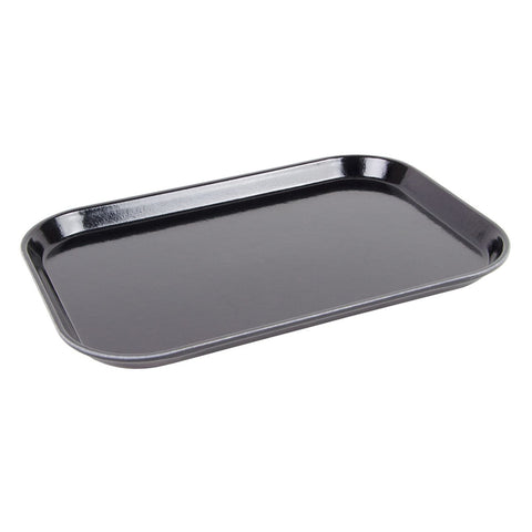 Cambro 1015MT110 Rectangular Black Fiberglass Market Display Tray, 10-1/8" x 15" x 3/4"