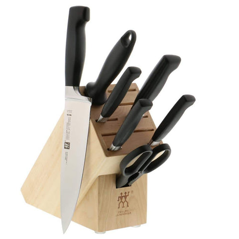 ZWILLING J.A. HENCKELS 1018574 Four Star 8-Piece Stainless Steel Knife Block Set
