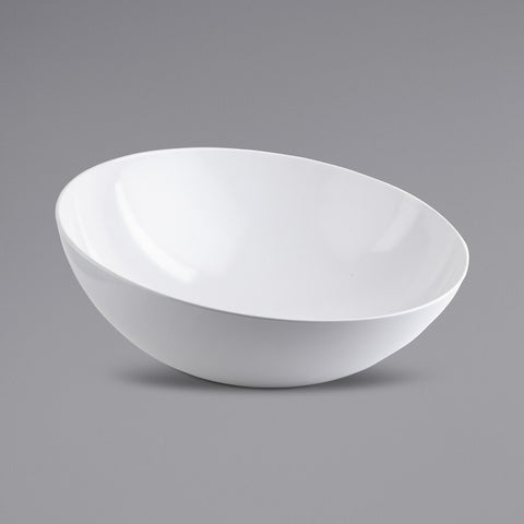 TableCraft 10185W Sierra Grande 15 Qt. White Round Melamine Serving Bowl