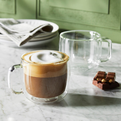 ZWILLING Sorrento Plus 39500-093 Double Wall Latte Glass Mug Set, 15 oz, 2-Piece