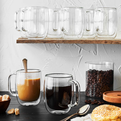 ZWILLING 1019461 Sorrento Plus Double Wall Glass Latte Mug Set